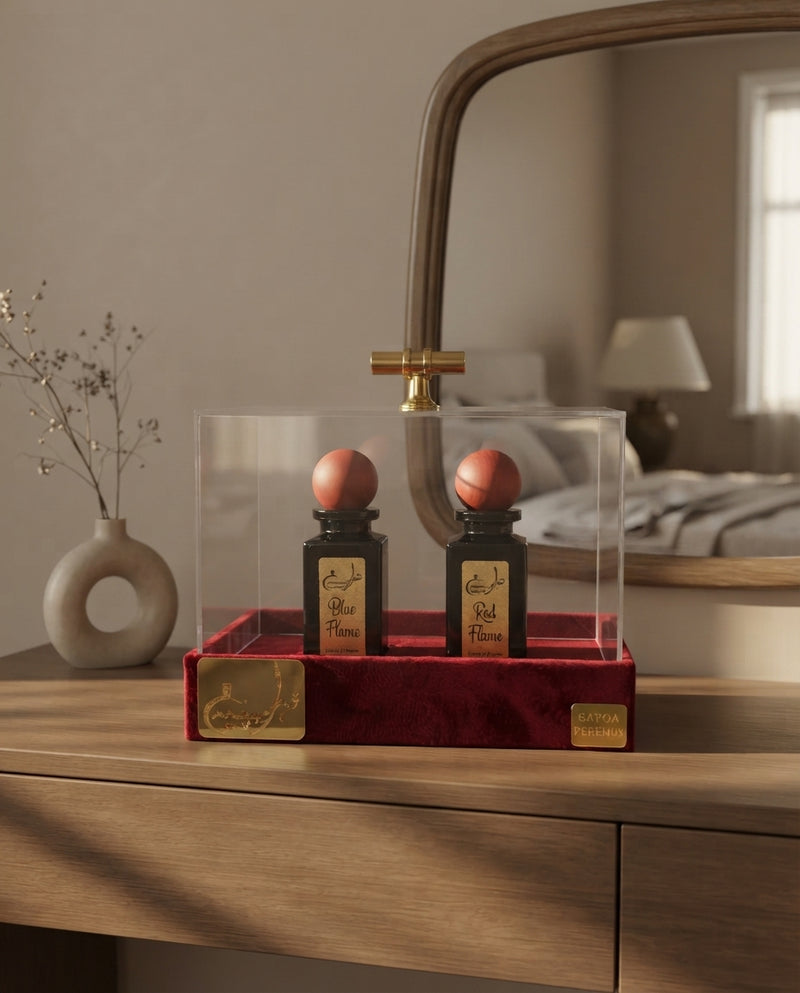 Premium Perfume Gift Box β Red Flame & Blue Flame | Shahzad Perfumery